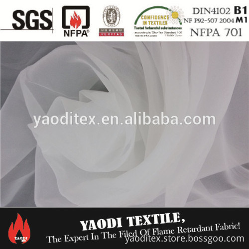 Cheap fire retardant plain voile fabric
